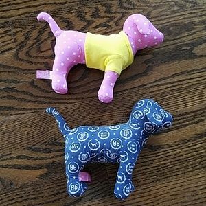 Set of Two Victoria's Secret Pink Dogs